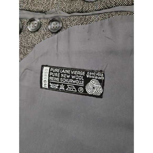 Arya Pure Wool Tweed Blazer Jacket Sport Coat Sz 42 R France - Picture 9 of 16